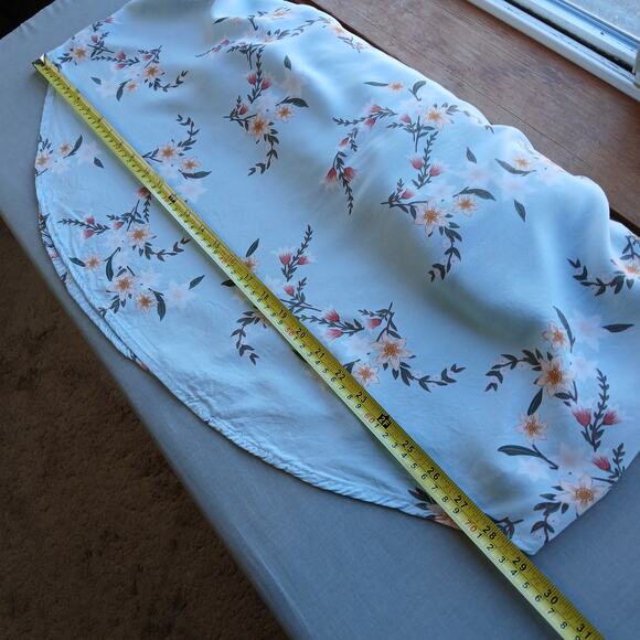 Ava & Viv Floral Blouson Dress XL lightweight summer button front blue - Picture 13 of 15